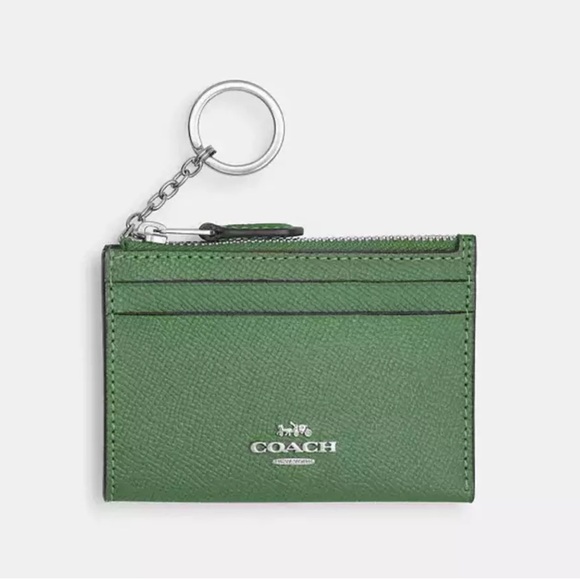NWT Coach Mini ID Case Crossgrain Leather Credit Card Holder Coinpurse Wallet - Picture 1 of 11